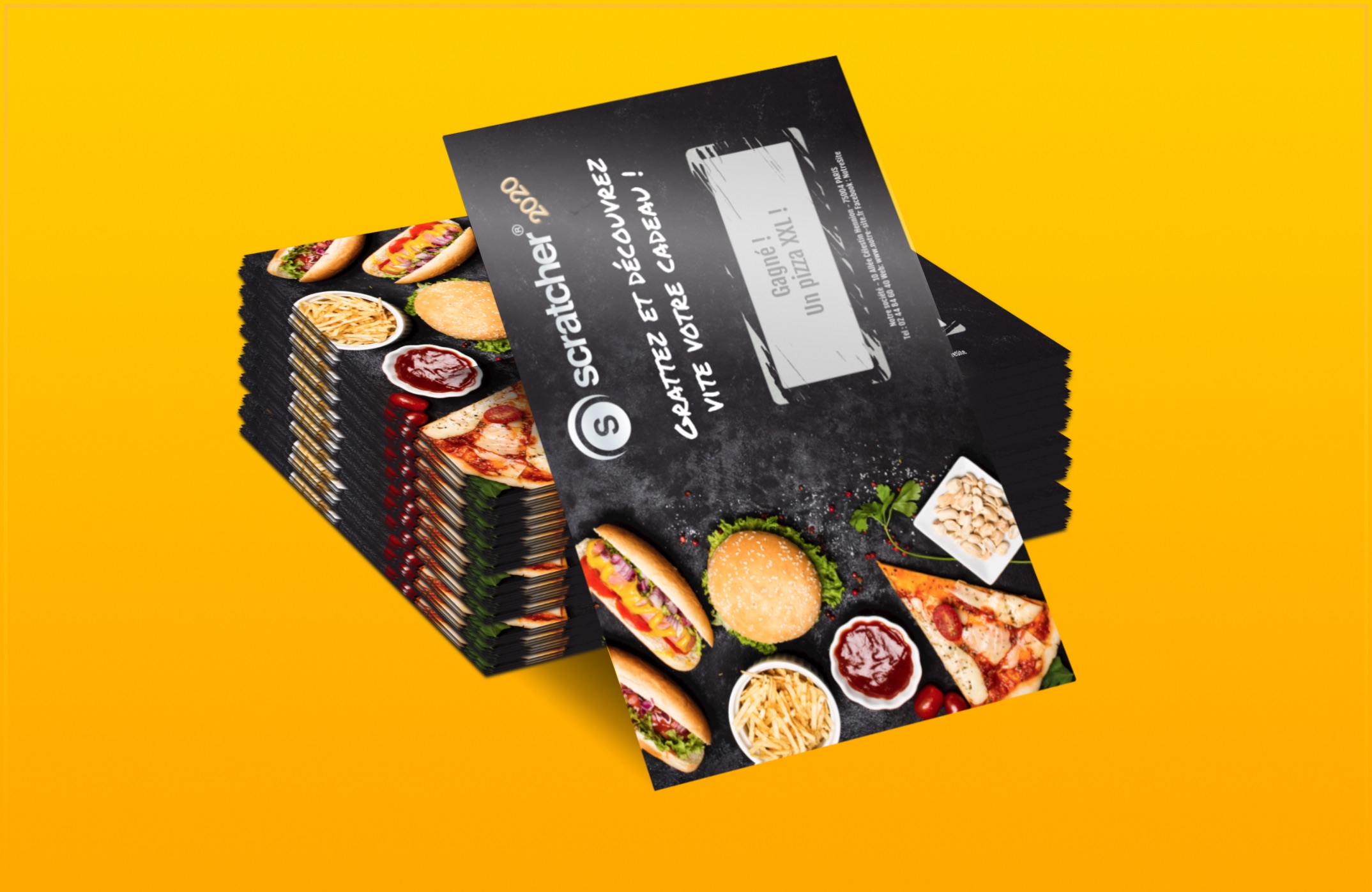 Las celebraciones de fin de año, la firma de un contrato importante, hay muchas ocasiones para querer recompensar a tus empleados. ¿Pero cómo hacer que todos estén contentos? Es simple: usa el boleto rasca y gana. Es divertido y atractivo a la vez: todos quieren ver si han ganado algo. Dependiendo del sector en el que trabajas, puedes ofrecer productos creados por tu empresa o descuentos en ciertas tiendas. Si eso no es posible, tus empleados apreciarán ganar vales para una cena en un restaurante o entradas de cine, por ejemplo. Finalmente, algunas empresas eligen ofrecer a sus empleados días o medio días de vacaciones pagadas, lo cual es ideal después de un período largo e intenso o estresante. Esto no solo complace a tus empleados al permitirles tiempo para ellos mismos, sino que también les muestra que su bienestar te importa. ¡Y todo esto gracias a un boleto rasca y gana! Las celebraciones de fin de año, la firma de un contrato importante, hay muchas ocasiones para querer recompensar a tus empleados. ¿Pero cómo hacer que todos estén contentos? Es simple: usa el boleto rasca y gana. Es divertido y atractivo a la vez: todos quieren ver si han ganado algo. Dependiendo del sector en el que trabajas, puedes ofrecer productos creados por tu empresa o descuentos en ciertas tiendas. Si eso no es posible, tus empleados apreciarán ganar vales para una cena en un restaurante o entradas de cine, por ejemplo. Finalmente, algunas empresas eligen ofrecer a sus empleados días o medio días de vacaciones pagadas, lo cual es ideal después de un período largo e intenso o estresante. Esto no solo complace a tus empleados al permitirles tiempo para ellos mismos, sino que también les muestra que su bienestar te importa. ¡Y todo esto gracias a un boleto rasca y gana!