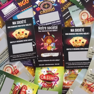 Los boletos rasca y gana son una forma eficaz para que los casinos atraigan nuevos clientes y fidelicen a los existentes. Puedes ofrecer beneficios para rascar como fichas gratis en máquinas, consumiciones, postres... todo mientras brindas una experiencia de juego divertida y emocionante. Los boletos rasca y gana son una forma eficaz para que los casinos atraigan nuevos clientes y fidelicen a los existentes. Puedes ofrecer beneficios para rascar como fichas gratis en máquinas, consumiciones, postres... todo mientras brindas una experiencia de juego divertida y emocionante.