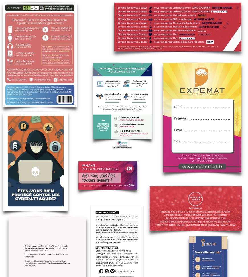 Aunque las condiciones generales de juego no son obligatorias en los boletos rasca y gana, su uso puede ser una buena idea para eventos a gran escala. De hecho, estas condiciones pueden ayudar a evitar disputas con los participantes al especificar los términos de participación, las condiciones para reclamar premios y las limitaciones de responsabilidad del organizador. También pueden aportar transparencia y credibilidad a la operación de marketing al tranquilizar a los participantes sobre la legitimidad del evento. En tales casos, las condiciones generales de juego pueden ser una buena idea para aclarar las reglas y evitar malentendidos con los participantes. Aunque las condiciones generales de juego no son obligatorias en los boletos rasca y gana, su uso puede ser una buena idea para eventos a gran escala. De hecho, estas condiciones pueden ayudar a evitar disputas con los participantes al especificar los términos de participación, las condiciones para reclamar premios y las limitaciones de responsabilidad del organizador. También pueden aportar transparencia y credibilidad a la operación de marketing al tranquilizar a los participantes sobre la legitimidad del evento. En tales casos, las condiciones generales de juego pueden ser una buena idea para aclarar las reglas y evitar malentendidos con los participantes.